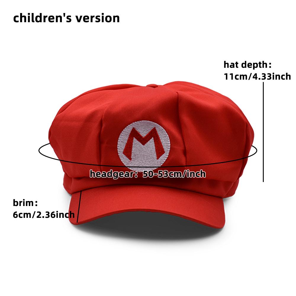 Anime Super Hat Cap Luigi Bros Letter Printed Cosplay Cartoon Baseball Costume for Adult Children Hats Waluigi Wario Odyssey Cap