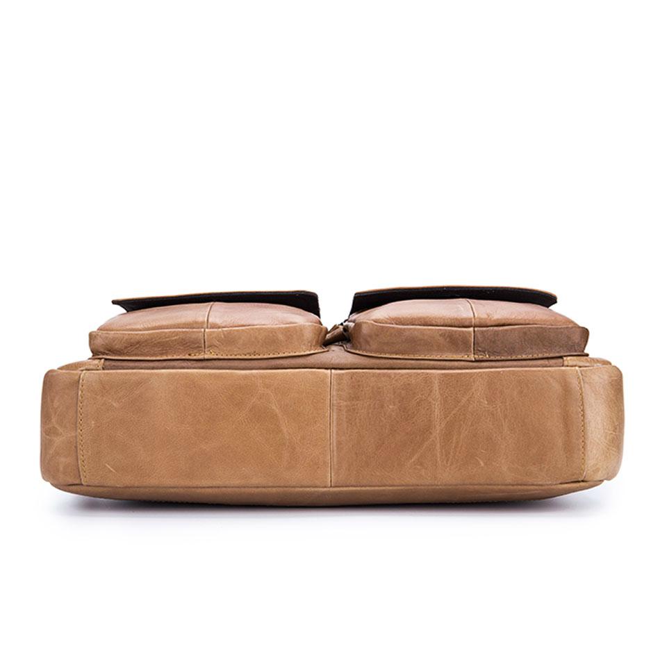 Bullcaptain Genuine Leather Shoulder Bags Satchel Briefcase Men Business Handbags Laptop Bag