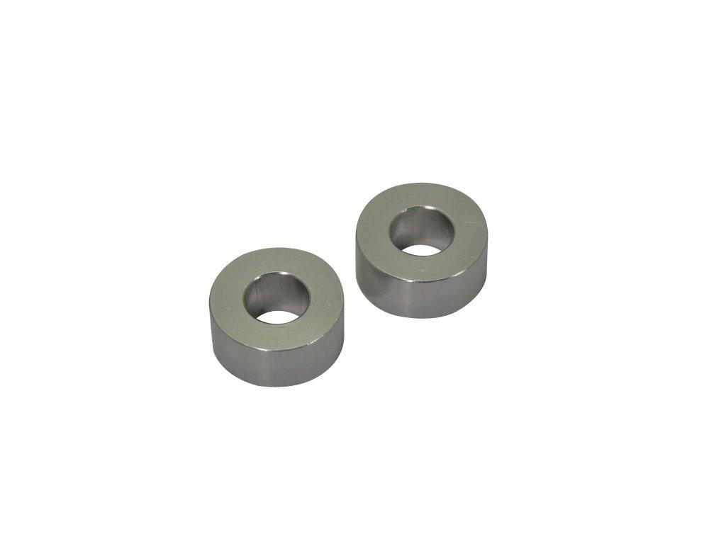 C.F.POSH Aluminum Spacer M8 (5/16 Inch) T8mm Silver 2 Pieces