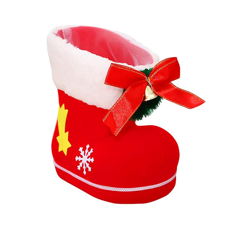 1Pcs Red Candy Boots Christmas Storage Box Christmas Candy Bag Christmas Gift Bag