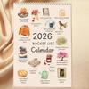 2026 Bucket List Calendar Wish List Calendar Monthly Schedule Wall Art Productivity Tool Planner