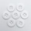 30pcs 15mm/0.59in Black White Resin Buttons Round 4 Holes Solid Color Buttons For Clothes Shirt DIY Accessories