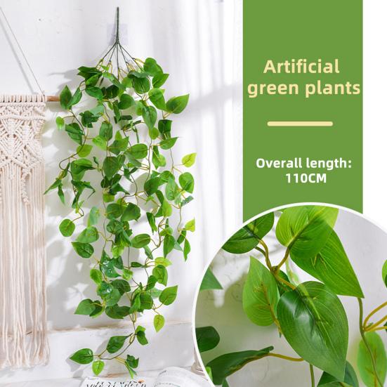 Hanging Artificial Green Plants UV Resistant Realistic Fake Leaf Vine Ivy Wedding Party Indoor Outdoor Garden Wall Hanging Faux Greenery Decoration