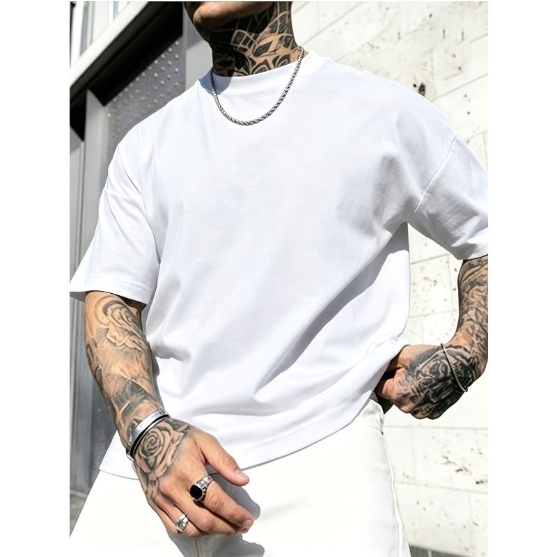 Men'S Casual And Fashionable T-Shirt - 100% Pure, Regular Style, Short Sleeved, Round Neck, with Trendy Print Design, Very Suitable for Streetwear