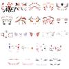 Temporary Face Tattoos for Party Halloween Tattoo Stickers, Waterproof Scary Makeup Decals Party, Funny Wound Scar Body Art Kids Adults Easy