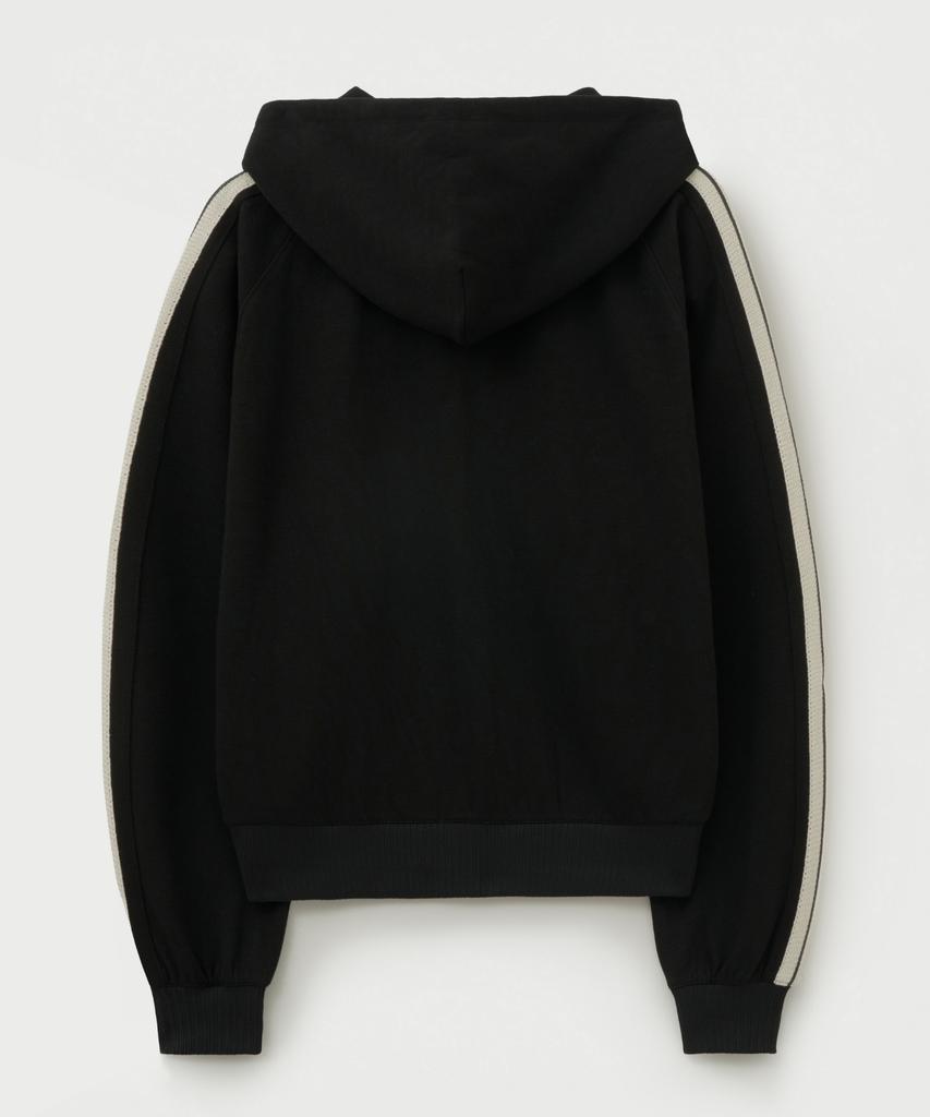 Satur Lawton Loose Fit Zip-Up Hoodie Caviar Black