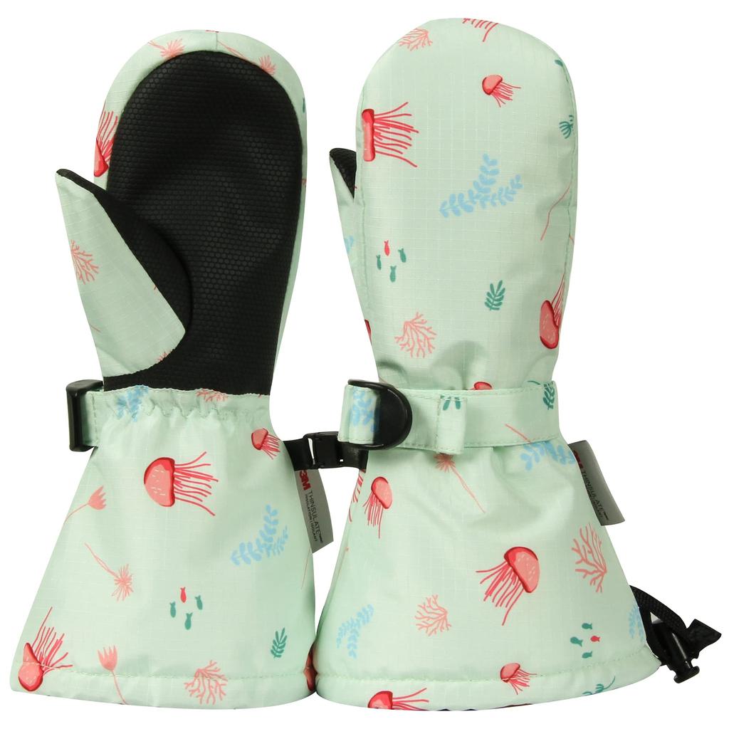 tots 3M for and Suitable for Boys and Outdoors Ami&Li Kids' Mittens, Warm, Windproof, Water-Repellent, Anti-Slip, Adjustable, Skiing, Winter, Autumn,