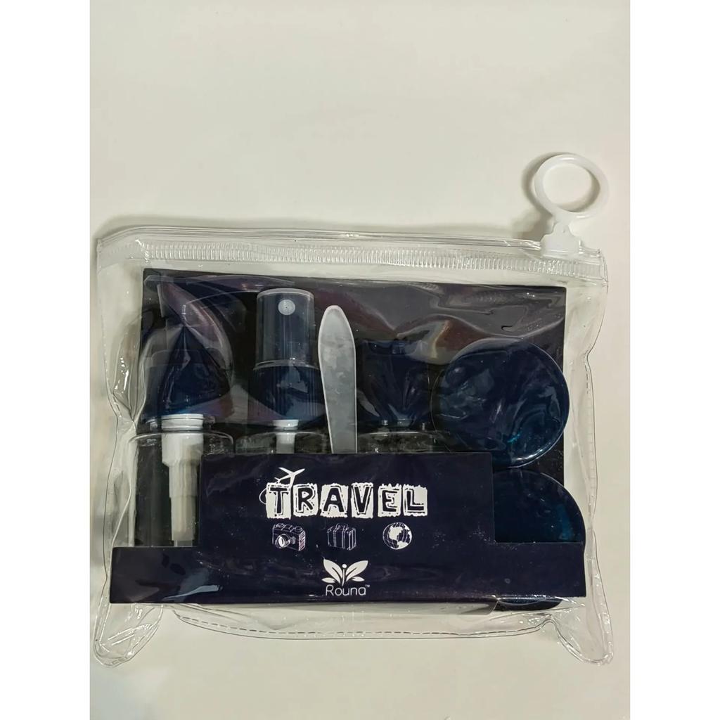 6 ks/sada Cestovní lahvičky Sprejová lahvička Prázdná lahvička na šampon Mini kelímek na pleťový krém Průhledná nádobka Cestovní nezbytnosti