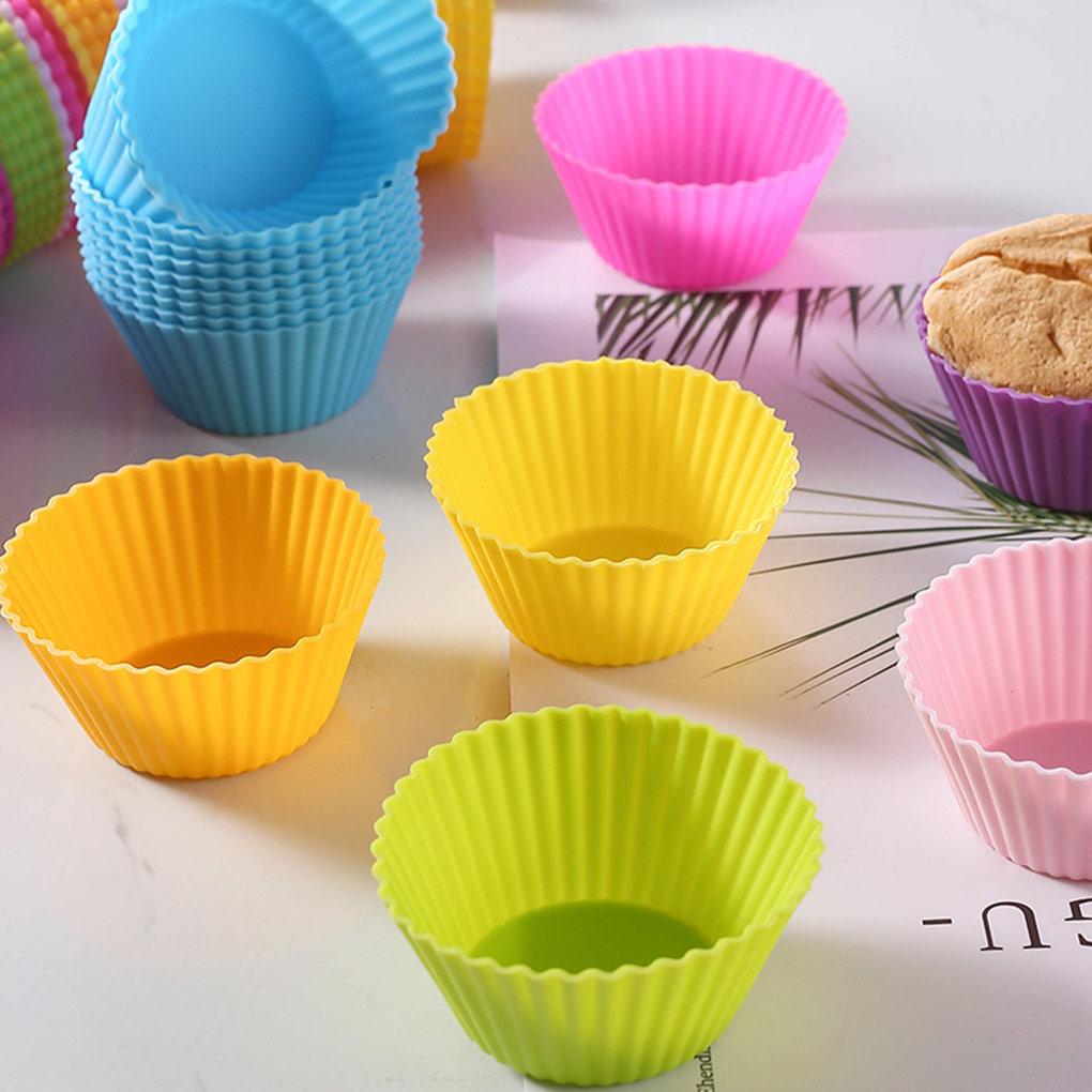 Nonstick Muffin Mold Silicone Biscuit Cake Pastry Cupcake Liner Cup Candy Mould Molds Baking for Bakery Restaurant