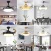 Nordic Ceiling Fan Light with Invisible Blades - Large Airflow for Living, Dining, and Bedroom - Integrated Inverter Electric Fan Chandelier.