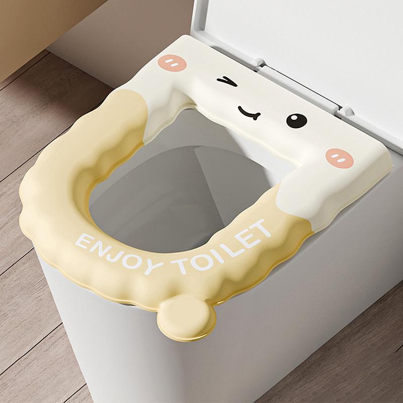 

Многоразовая водонепроницаемая накладка на сиденье унитаза, моющиеся накладки, нескользящая накладка на сиденье унитаза для дома, путешествий, аксессуары для ванной комнаты