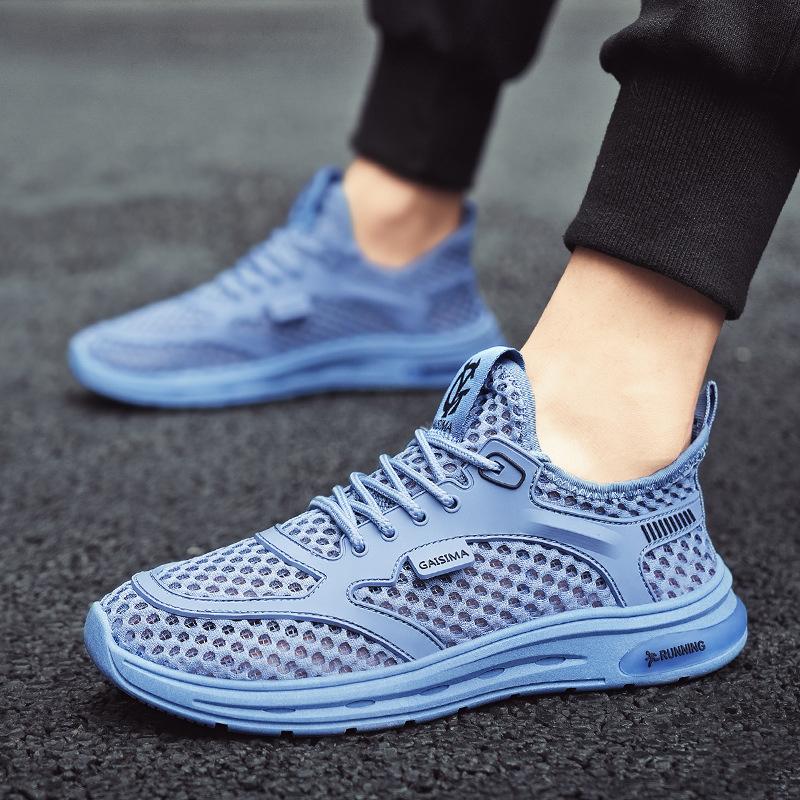 Mesh men's shoes 2025 summer new breathable soft-soled sports shoes hollow outdoor leisure sports trend fashion shoes
