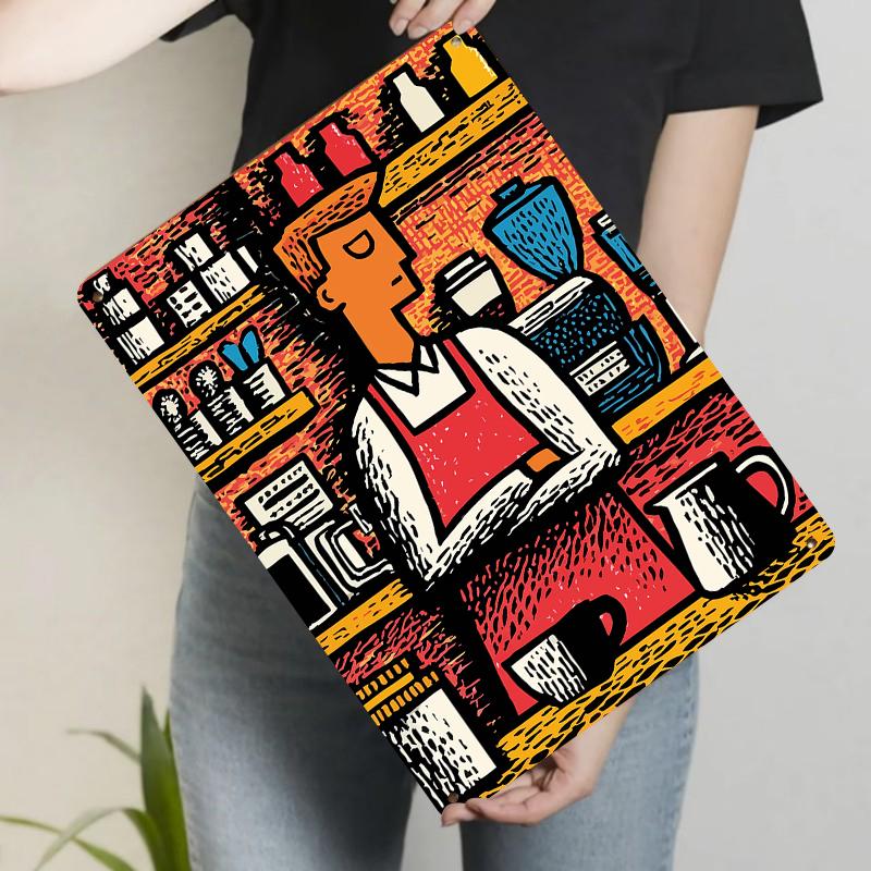 

Vintage Restaurant Character Metal Wall Art Kitchen Decor Creative Home Hanging Ornament 20x30cm（7.8x11.8inch）