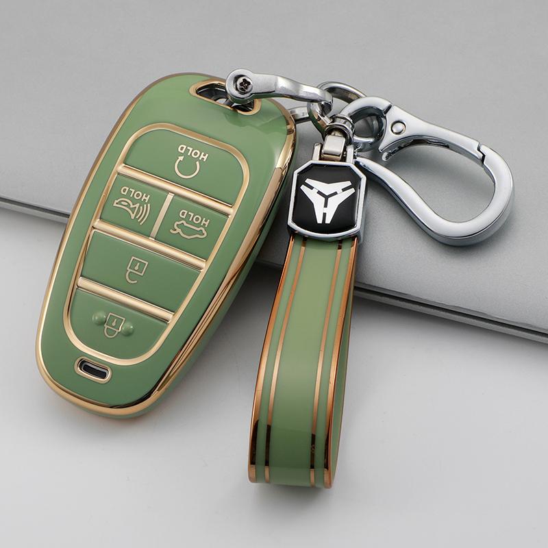 5/6 Buttons Tpu Car Key Case Remote Fob Cover Holder Shell For Hyundai Santa Fe Tucson Nexus Nx4 Atos Prime Solaris