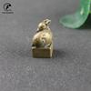 Antique Bronze Pure Copper Lucky Sika Deer Seal Desktop Ornaments Copper Animal Miniature Figurine Brass Deer Statue Decoration