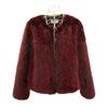 Women's fur jacket casual autumn and winter new whole leather imitation fox hair round neck short jacket thickened large size