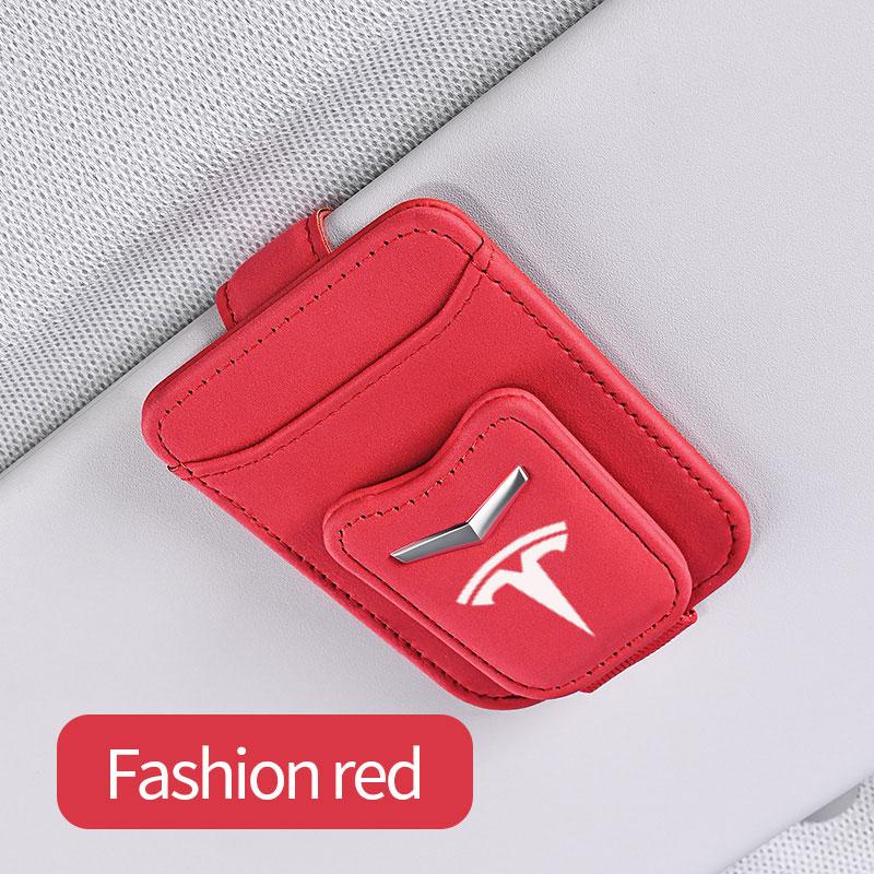 Tesla Autobrillenclip ist für alle Tesla-Modelle geeignet, am Sonnenschutz befestigt, für einfach, aber nicht einfach