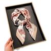 French Light Luxury Floral Small Square Scarf Simulation Silk Printing Silk Scarf Headscarf Women's Spring and Summer Scarf Temperament Scarf Scarf N