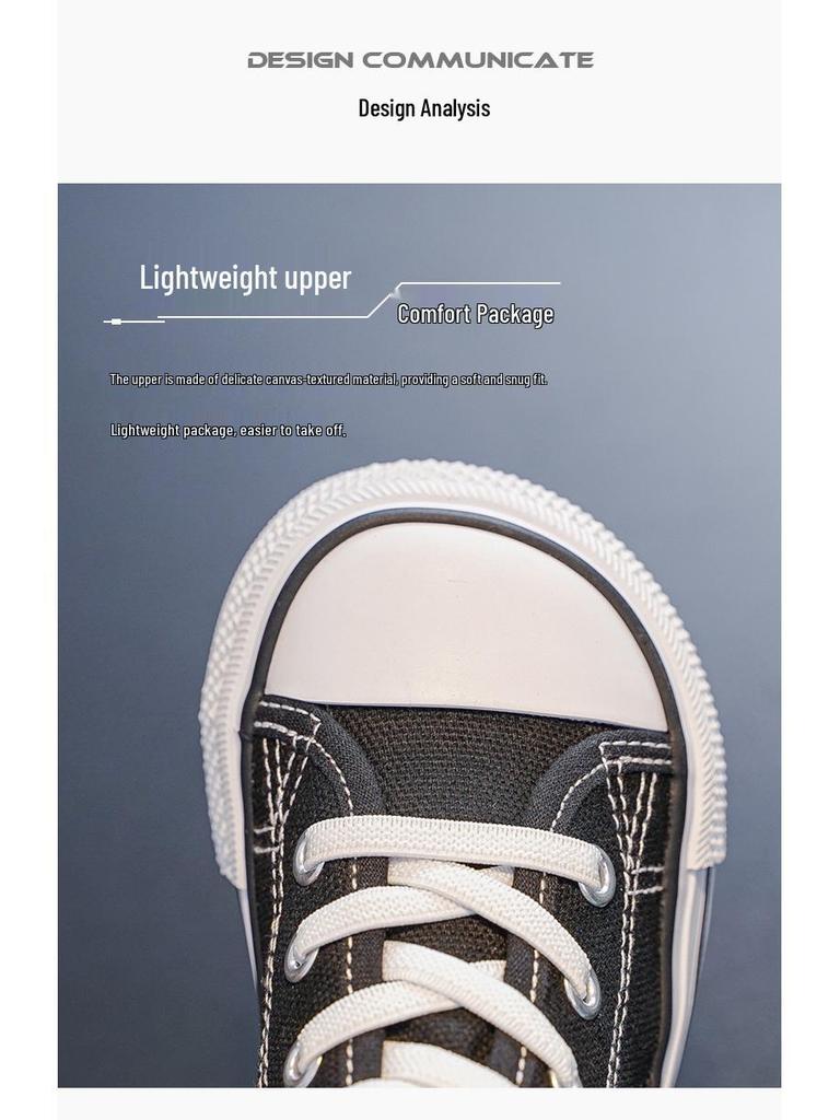 2025 Autumn New Kids' Canvas Shoes, Magic Tape, Elastic Band - Boys' & Girls' School Shoes