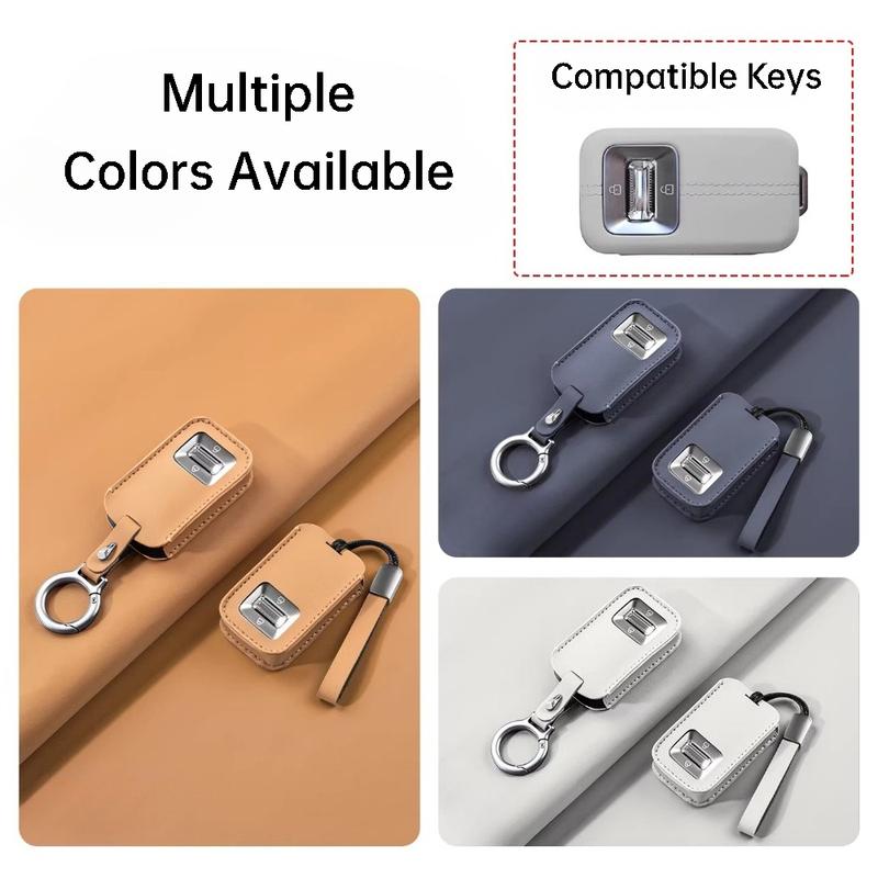 Leather Car Key Case Cover For Zeekr 9X Key Fob Cover Protective Shell Key Buckle Interior Decoration Accessories