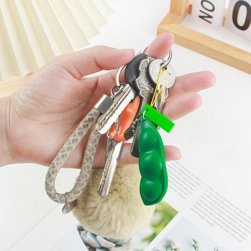 10/30/50 PEÇAS Brinquedos Fidget de Ervilhas e Feijões Para Ansiedade TDAH Apertar Alívio do Estresse Brinquedos de Apertar Chaveiro Kawaii Lembrancinhas de Festa Crianças Adultos