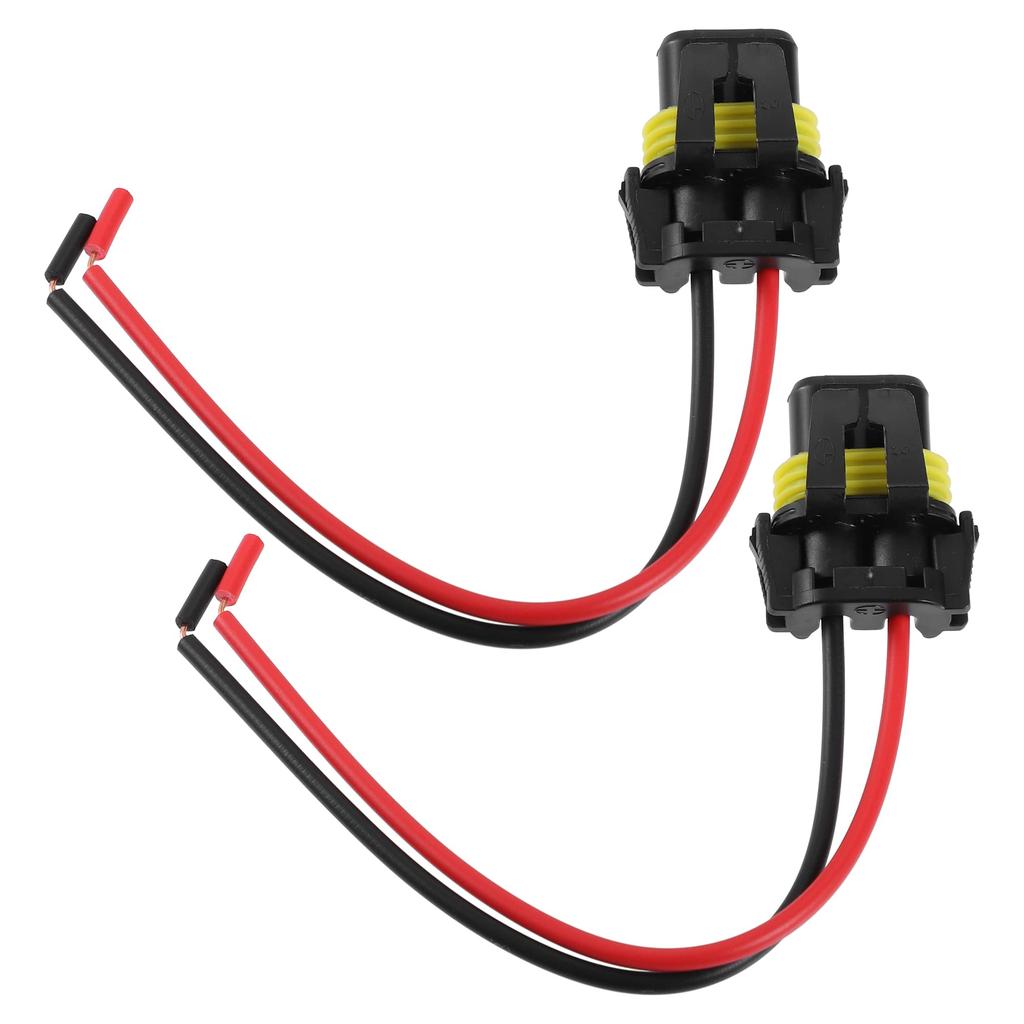 uxcell 2pcs Car Bulb Socket Adapter Wire Harness Plug for Headlight Fog Lights 9005 HB3 H10 9006 HB4
