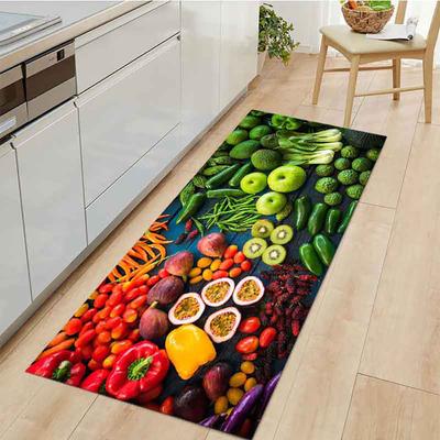Kitchen Fruit And Vegetable Oil-Absorbing Carpet Entry Anti-Slip Mat, Home Long Strip Dirt-Resistant Blanket, Home Decor