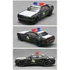 Simulation 1/32 Dodge Hellcat Police Car Die-Cast Model Pull-Back Sound and Light Collection Ornament Alloy Miniature Voiture