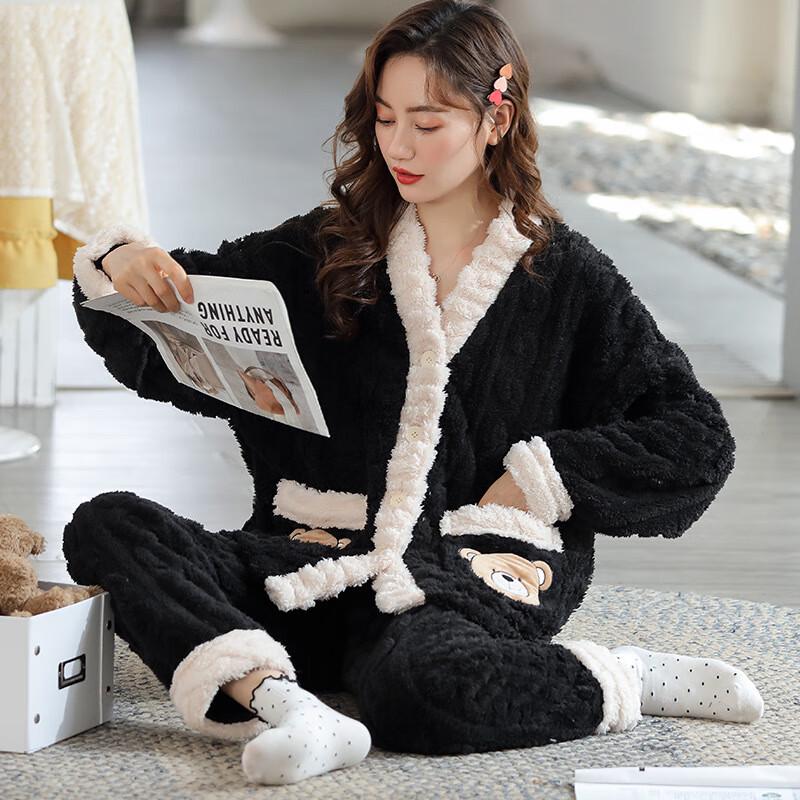 Женский коралловый флисовый пижамный комплект Shenbaolai