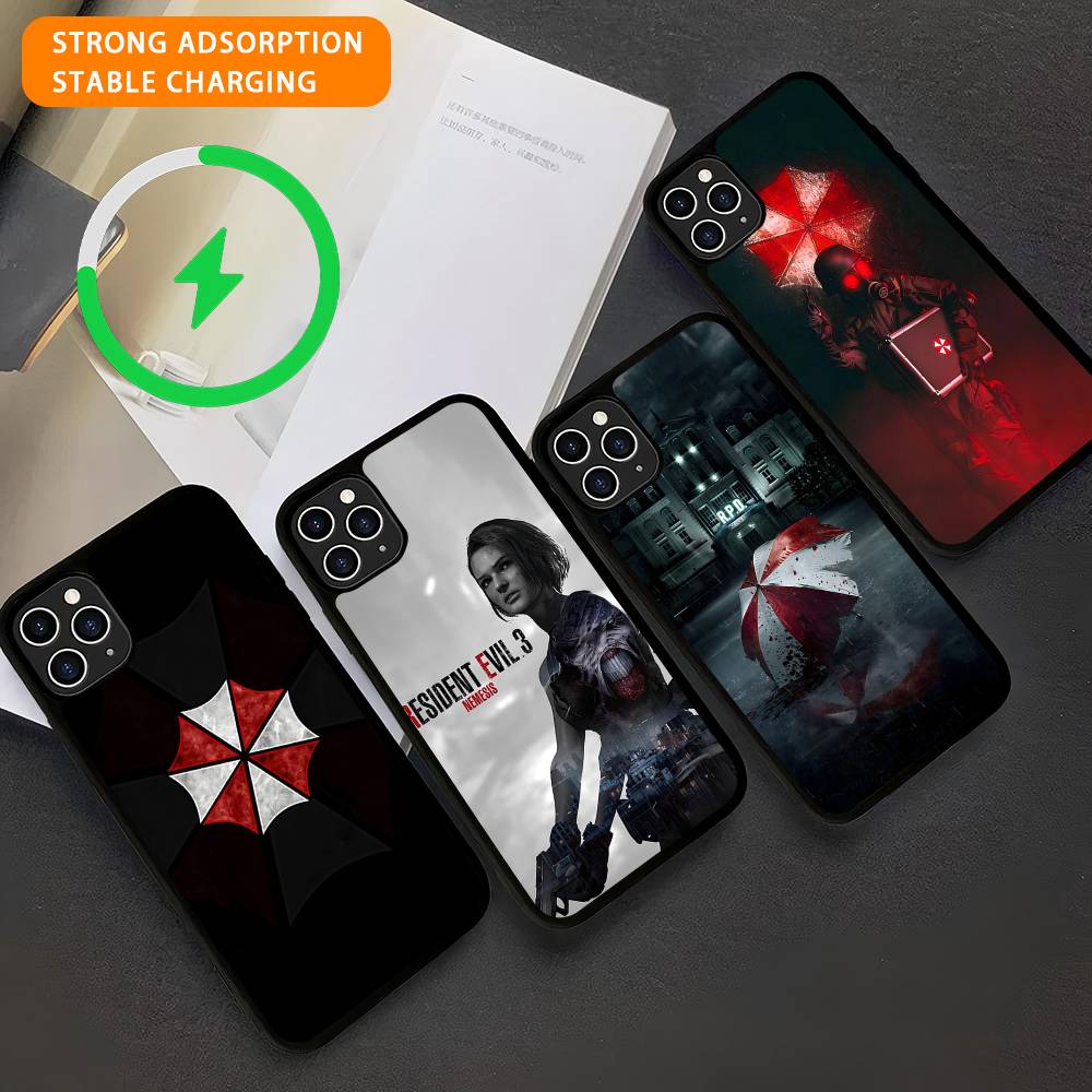 Game R-Resident-es Evil-es Magnetic Charging Cover Phone Case For IPhone 17 16 14 13 12 11 15 Pro Max For Magsafe Wireless