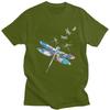 Custom Wildlife Animal Dragonfly T Shirt for Men 100 Cotton Tshirt Leisure Tee Short Sleeves Tshirts Clothing