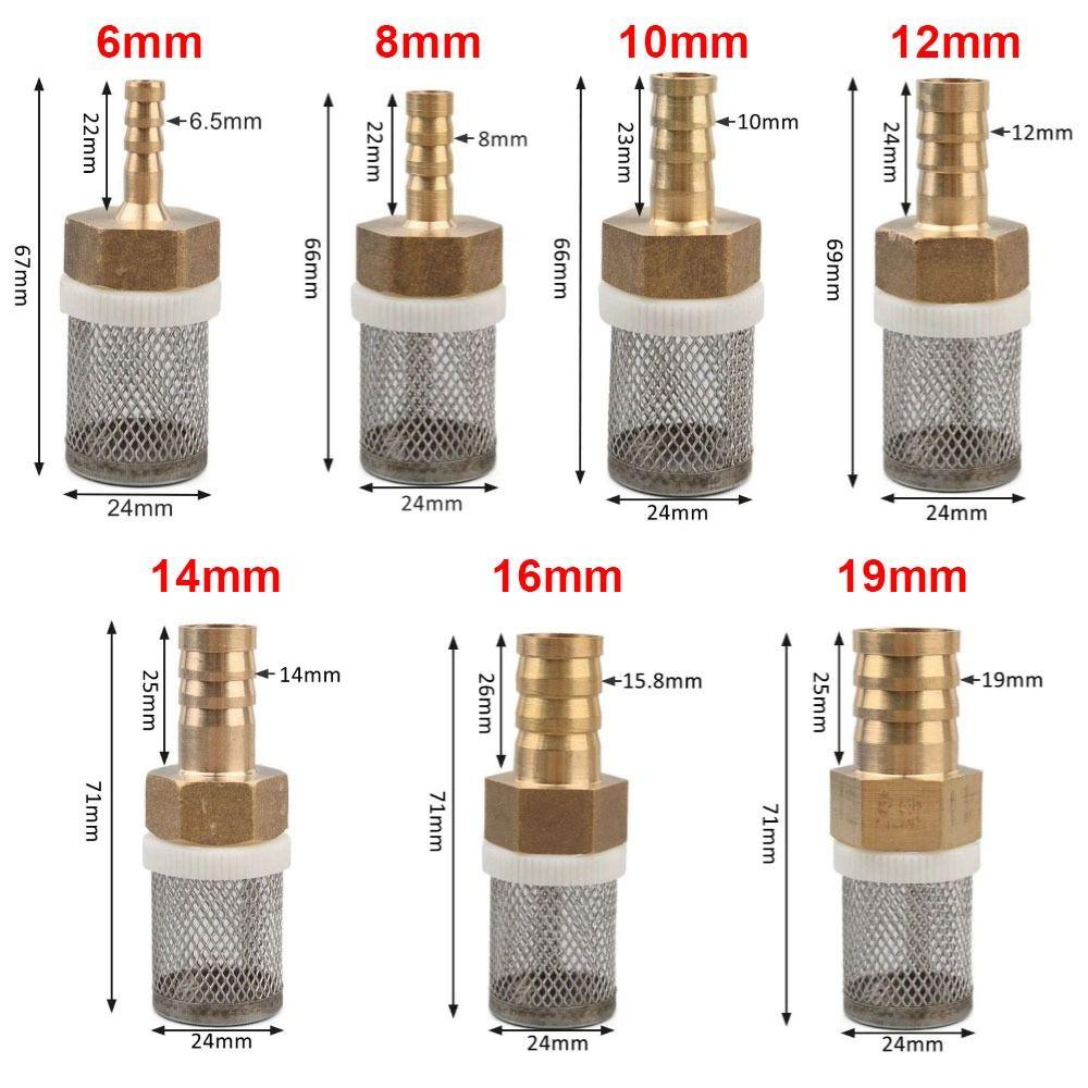 1Pcs Durable 6-19mm 1/2" Hose Filter Brass Strainer Sprayer Pump Filtering Net Car Wash Garden Irrigation Mesh Filter