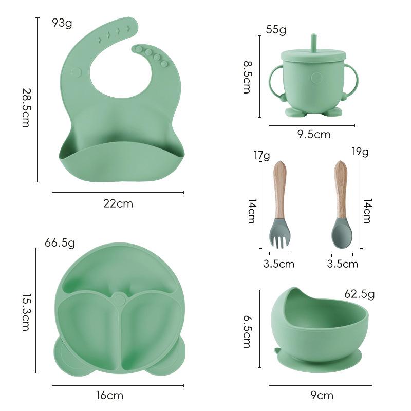 Silicone Suction Cup Bowl & Spoon Set for Babies - Children's Tableware