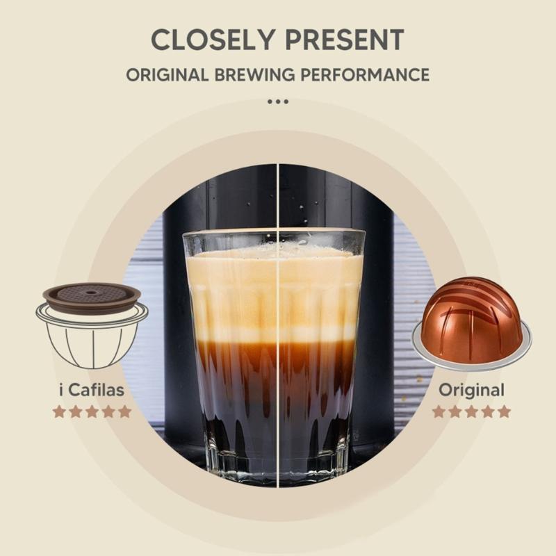 4Pcs Reusable Silicone Lids Coffee Silicone Cover Lids Refilled Capsules for Coffee Lids Capsules Replacement