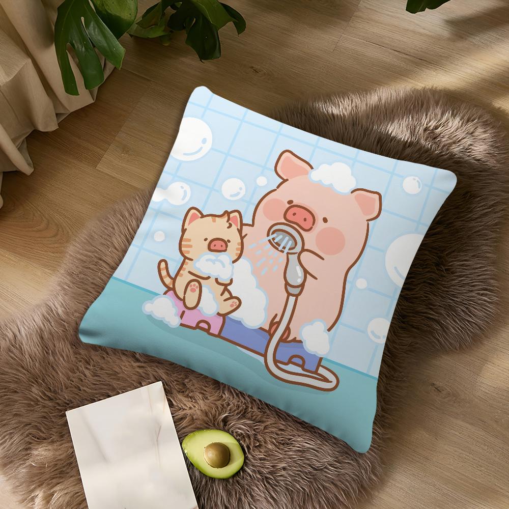 Cartoon Lulu Schwein Rosa Niedlich Lustig Kissen Für Schlafzimmer Auto Café Raum Weich und Wohnzimmer Sofa Dekorative Kissenhülle Hülle