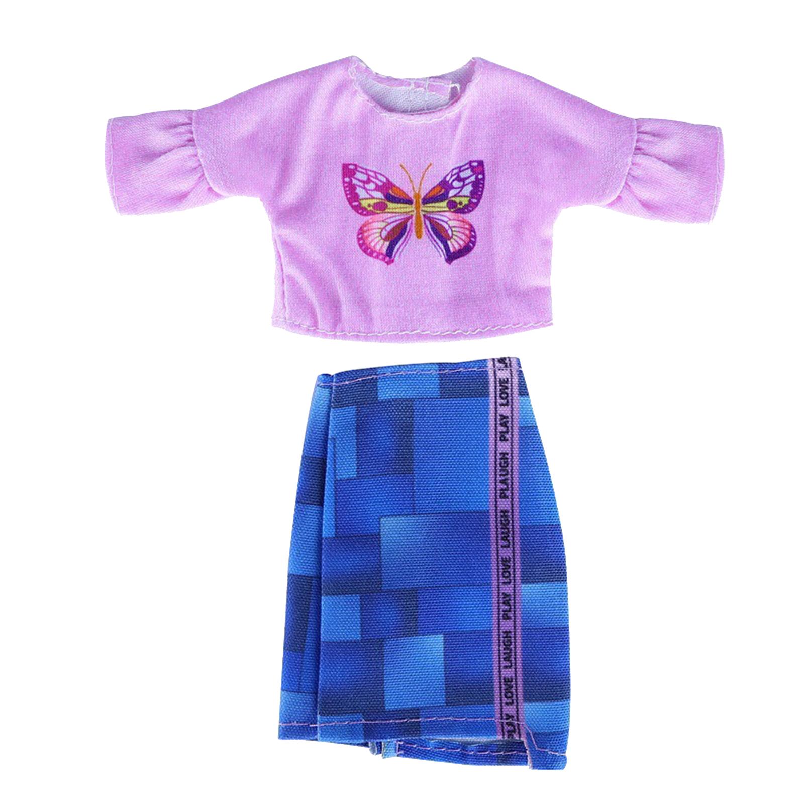 

2x Fashion Doll Clothes Set for 30cm Doll Dress Up Girls Toys Accessory Costume