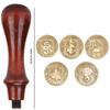 1 Set 3CM Wax Seal Stamp Star Sky Series Wax Stamp Swan Mermaid Flying Dragon Sealling Wax Wood Handle Tool