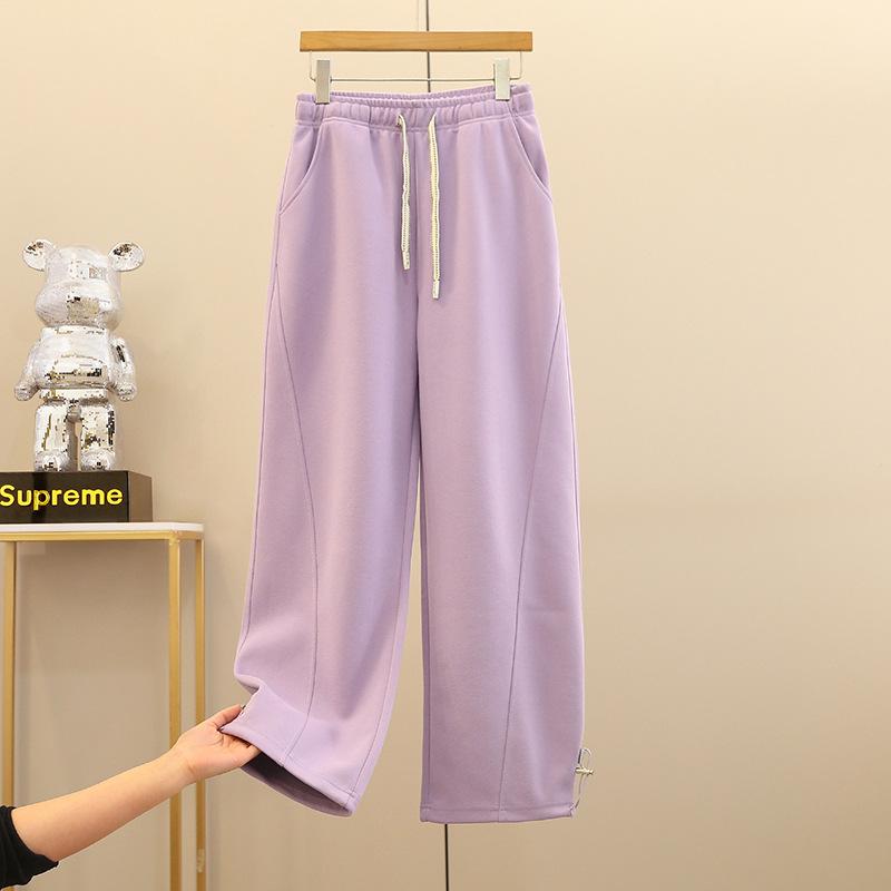Women's Retro High-Waisted Spicy Girl Ankle-Tie Banana Pants - Autumn Casual Loose Fit Sweatpants