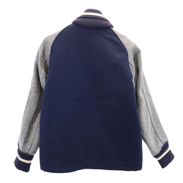 SKOOKUM Made in USA button Stajan 30 Navy x gray Shawl collar Men's Used