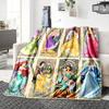 Princesses Artistic Frames Blanket Soft Throw Blanket For Home Bedroom Bed Sofa Travel Office Solid Christmas Blanket