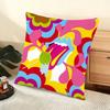 Abstract C-Chupa C-Chups Cushion Cover Soft Short Plush Pillow Cover Smooth Cozy Texture Aesthetic Cushion Case Home Decor