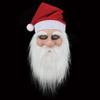 1pcs Santa Claus Style Latex Mask with White Beard for Halloween Christmas Parties Realistic Old Man Latex Head Cover Props
