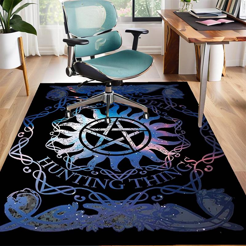 Supernatural Polyester Carpet, Soft Indoor Mat for Office Chair, Living Room, Computer Desk - Decorative Home Office Rug Design