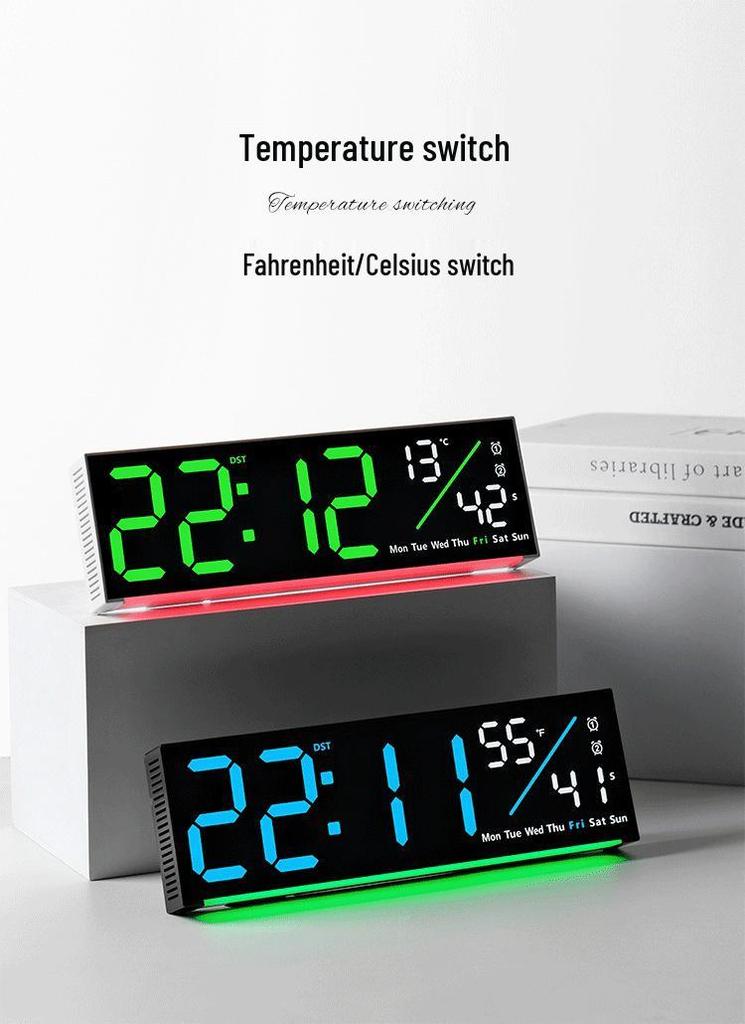 Multifunctional LED Digital Alarm Clock - Stylish Desktop & Living Room Dual Use 5527