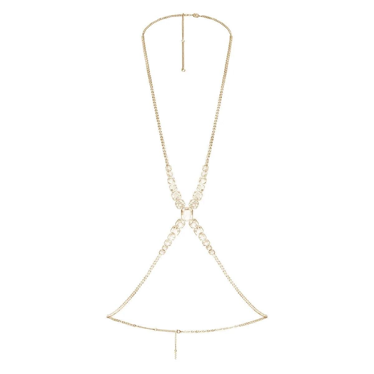 

Цепочка на грудь с крестом, сексуальные украшения для женщин, бюстгальтер со стразами для ночного клуба, перекрестный пояс на талии, новый блестящий топ бикини Rave, аксессуары для вечеринки