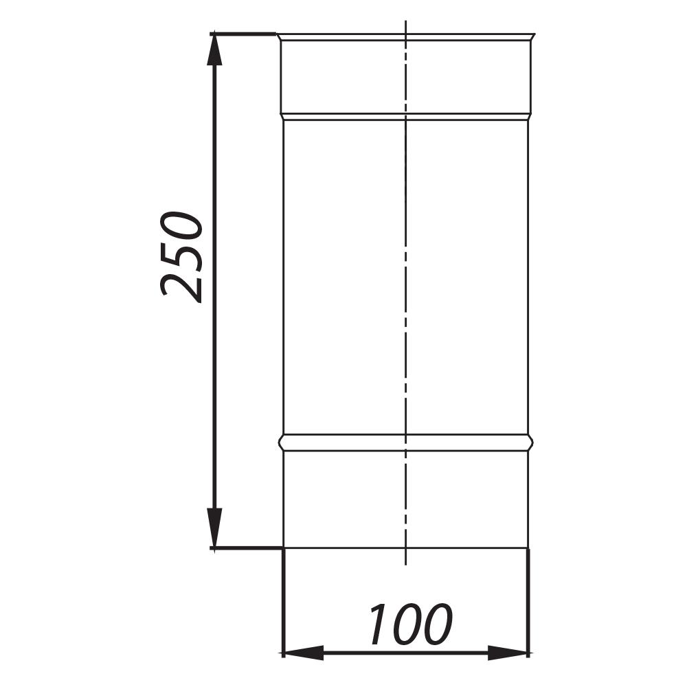 ADAM GAS/EW Pipe Fi 100 0.25m