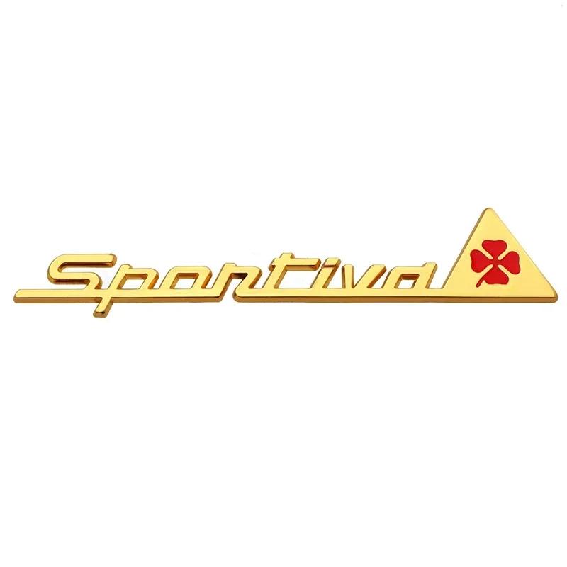 IXNT2 Metal Car Side Window Sticker Accessories for Alfa Romeo Alfa Romeo 159 156 147 4C Giulia Stelvio Giulietta Mito SPORTIVA Logo