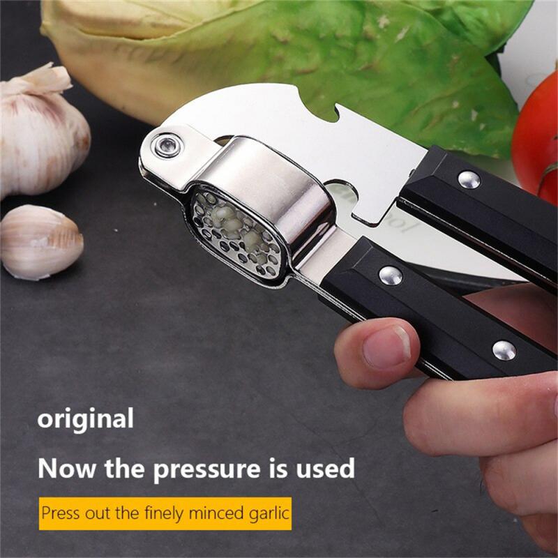 Zinc Alloy Garlic Press Manually Mashed Garlic Machine Garlic Crusher Handheld Cooking Ginger Crusher Kitchen Tools