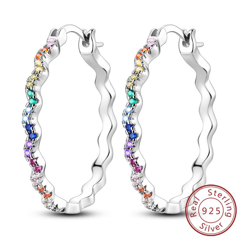 S Copper Hoop Earring Sparkling Star Moon U Heart Shaped Butterfly Earring For Women Party Wedding Jewelry