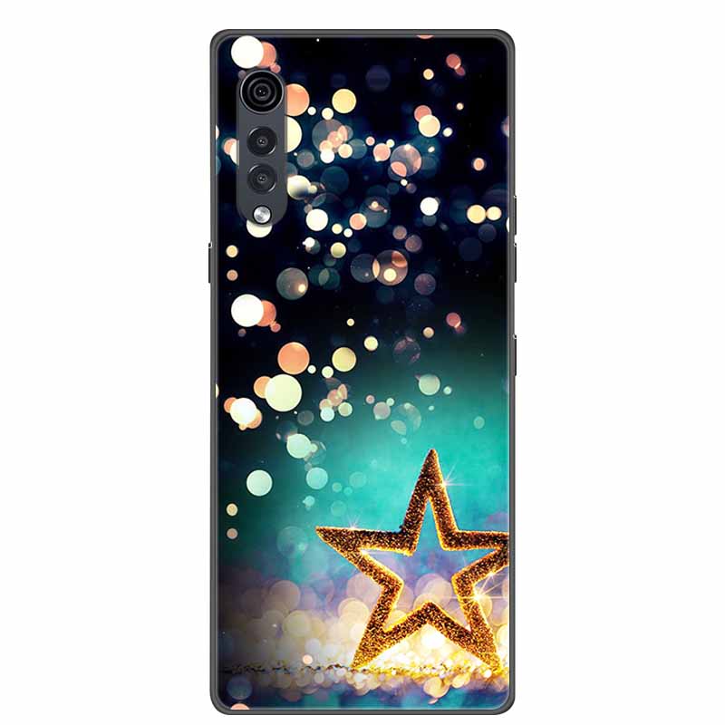 For LG Velvet Luxury Phone Case Black Soft Silicone TPU Back Cover for LGVelvet 5G Funda LMG910EMW Protector Capa Cartoon Coque